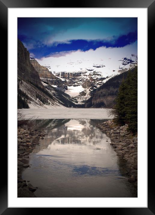 Lake Louise Victoria Glacier Canada Framed Mounted Print by Andy Evans Photos