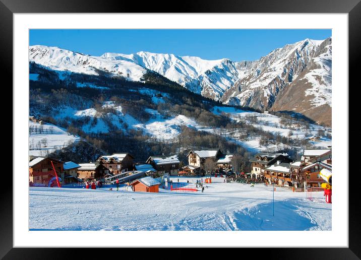 Saint Martin de Belleville 3 Valleys France Framed Mounted Print by Andy Evans Photos