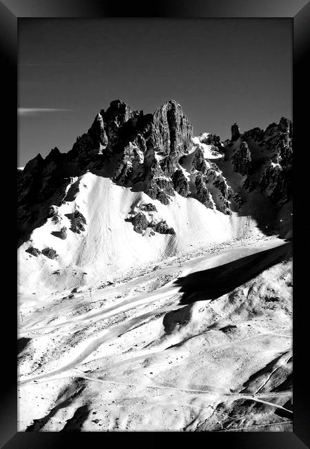 Meribel 3 Valleys ski area French Alps France Framed Print by Andy Evans Photos