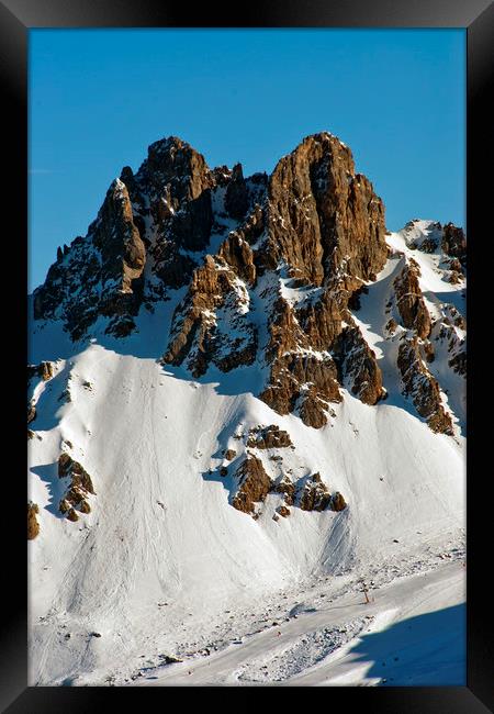 Meribel 3 Valleys ski area French Alps France Framed Print by Andy Evans Photos
