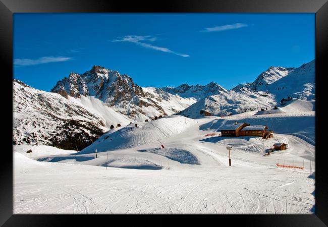 Meribel Mottaret 3 Valleys French Alps France Framed Print by Andy Evans Photos