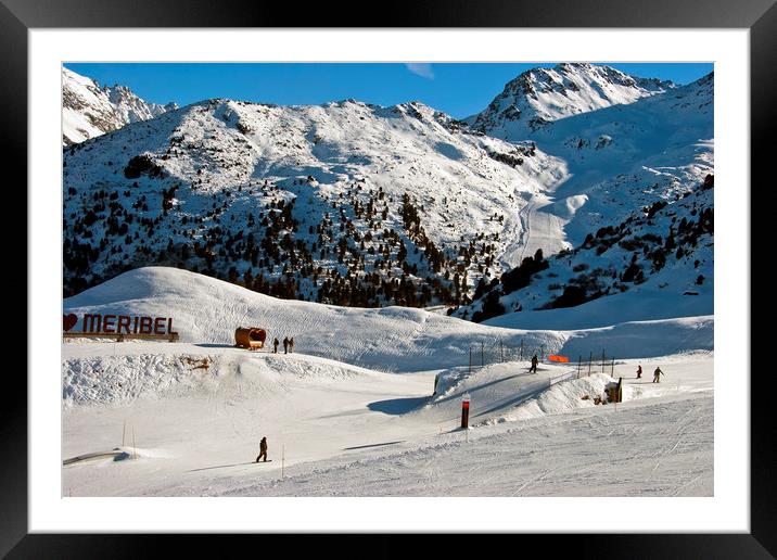 Meribel Mottaret 3 Valleys ski area French Alps Framed Mounted Print by Andy Evans Photos