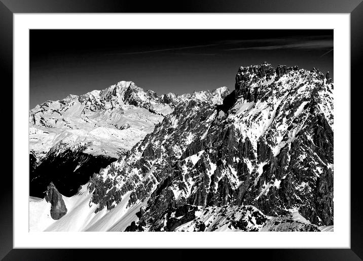 Mont Blanc Mont Vallon Meribel Mottaret France Framed Mounted Print by Andy Evans Photos