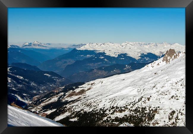 Meribel Mottaret Mont Vallon French Alps Framed Print by Andy Evans Photos