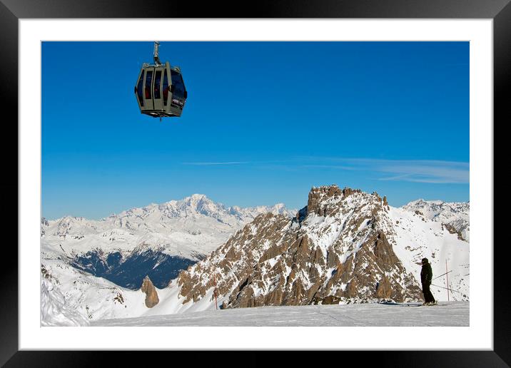 Mont Blanc Mont Vallon Meribel Mottaret France Framed Mounted Print by Andy Evans Photos
