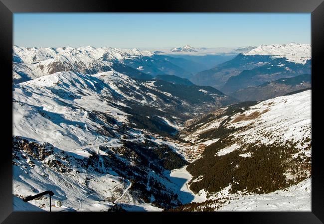 Meribel Mottaret 3 Valleys French Alps France Framed Print by Andy Evans Photos