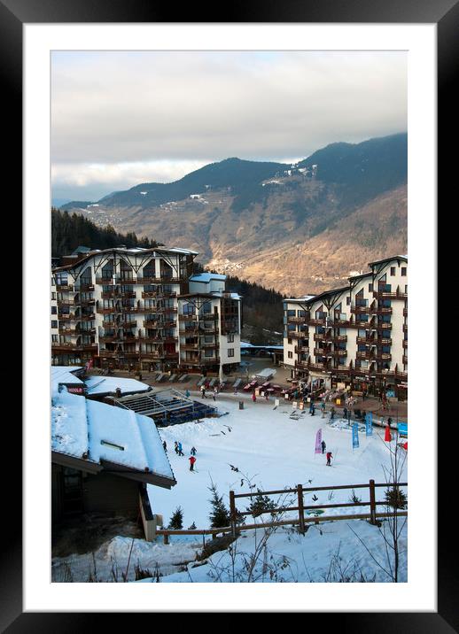 La Tania Courchevel 3 Valleys French Alps Framed Mounted Print by Andy Evans Photos