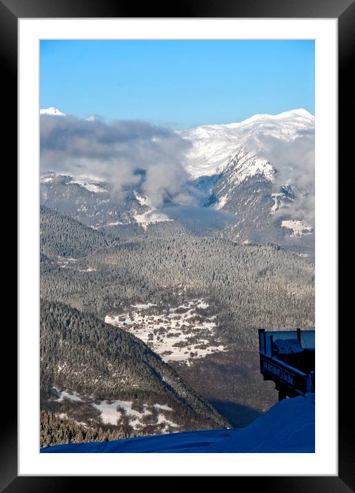 French Alps from Courchevel La Tania France Framed Mounted Print by Andy Evans Photos