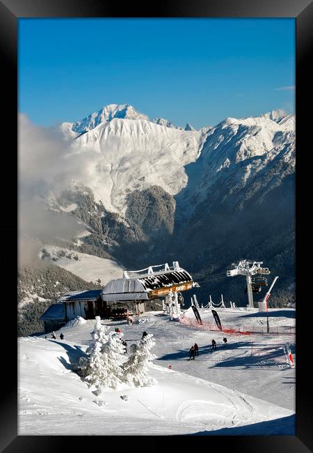 Courchevel La Tania Mont Blanc France Framed Print by Andy Evans Photos
