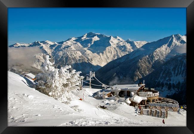 Courchevel La Tania 3 Valleys French Alps France Framed Print by Andy Evans Photos