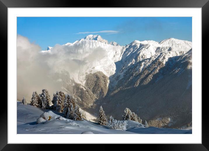 Courchevel 1850 3 Valleys Mont Blanc Alps France Framed Mounted Print by Andy Evans Photos