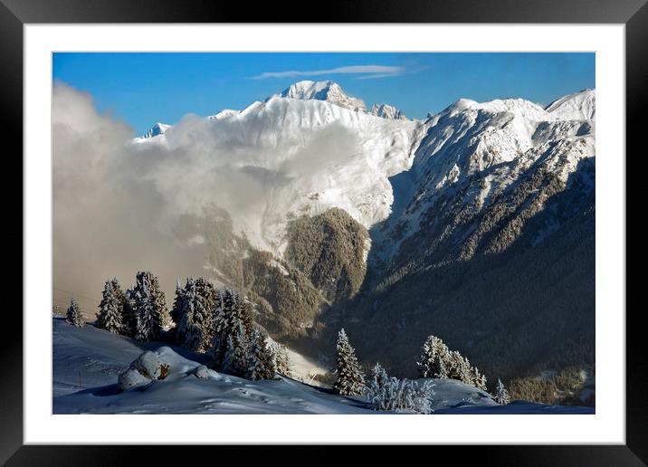 Courchevel 1850 3 Valleys Mont Blanc France Framed Mounted Print by Andy Evans Photos