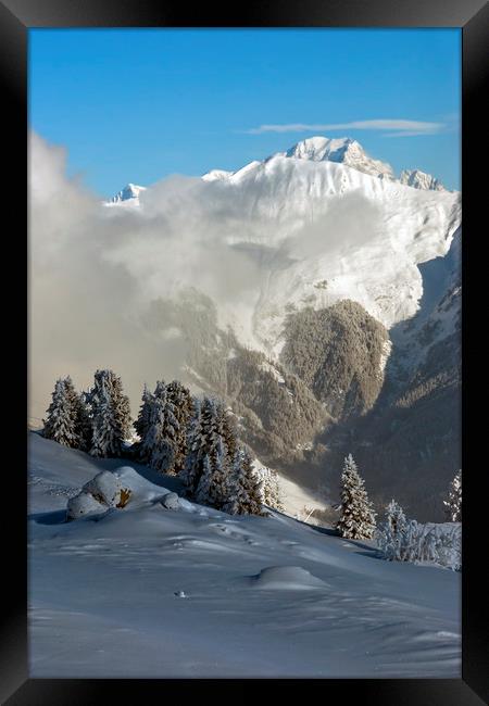 Courchevel 1850 Mont Blanc French Alps France Framed Print by Andy Evans Photos