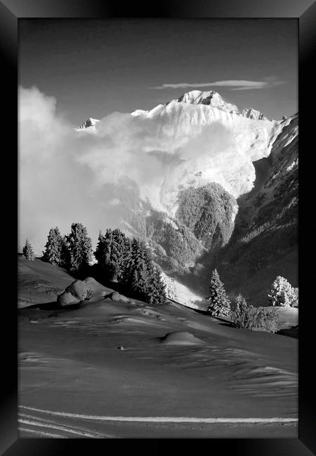 Courchevel 1850 Mont Blanc French Alps France Framed Print by Andy Evans Photos