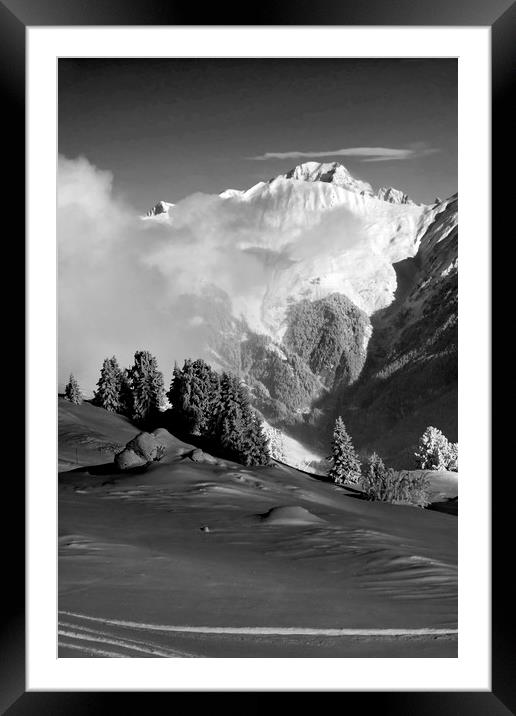 Courchevel 1850 Mont Blanc French Alps France Framed Mounted Print by Andy Evans Photos