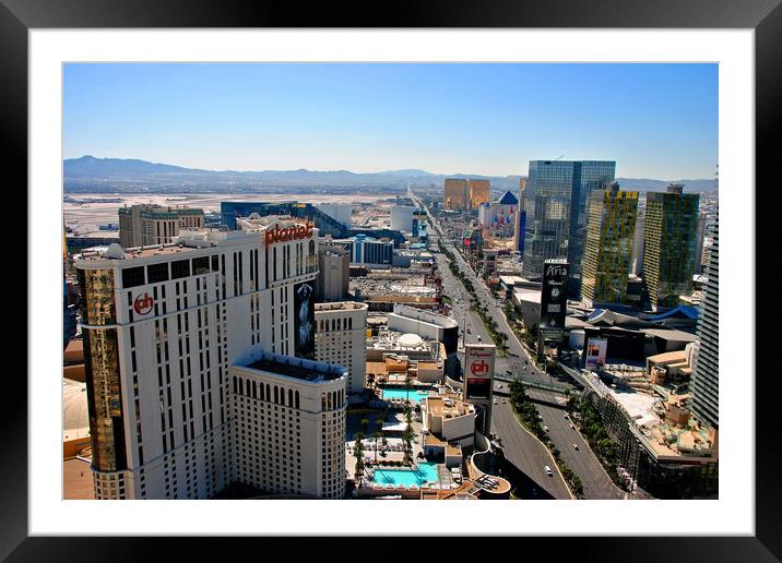 Planet Hollywood Las Vegas strip America Framed Mounted Print by Andy Evans Photos