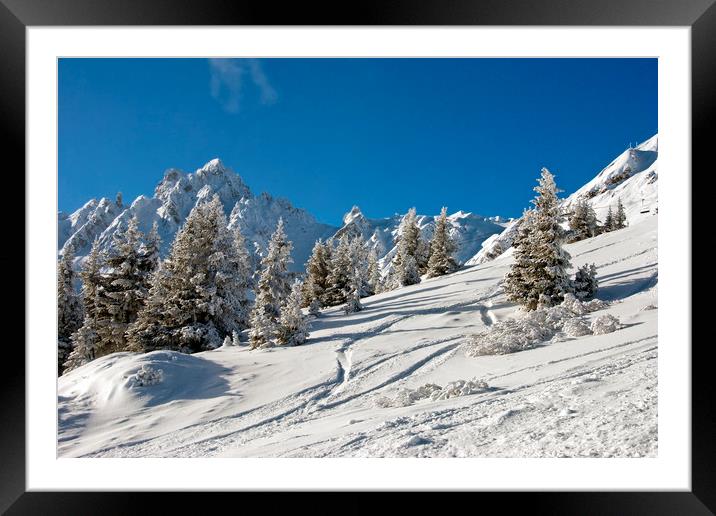 Courchevel 1850 3 Valleys French Alps France Framed Mounted Print by Andy Evans Photos