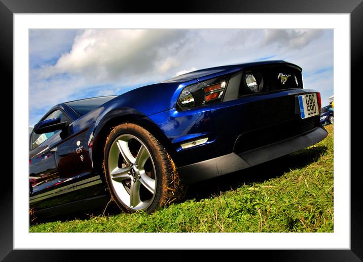 Ford Mustang GT Classic American Motor Car Framed Mounted Print by Andy Evans Photos
