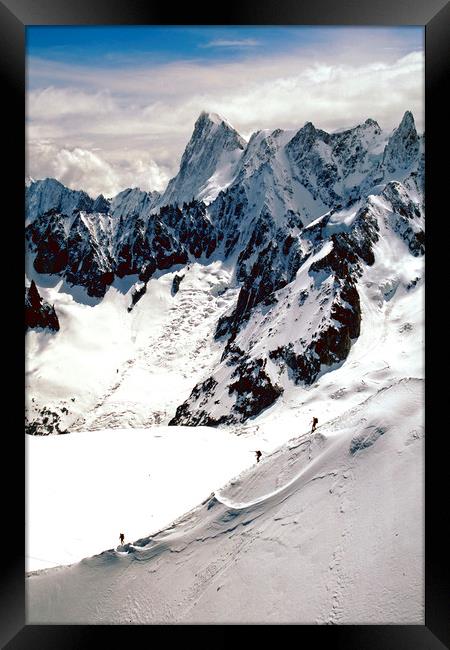 Chamonix Aiguille du Midi Mont Blanc Massif Framed Print by Andy Evans Photos
