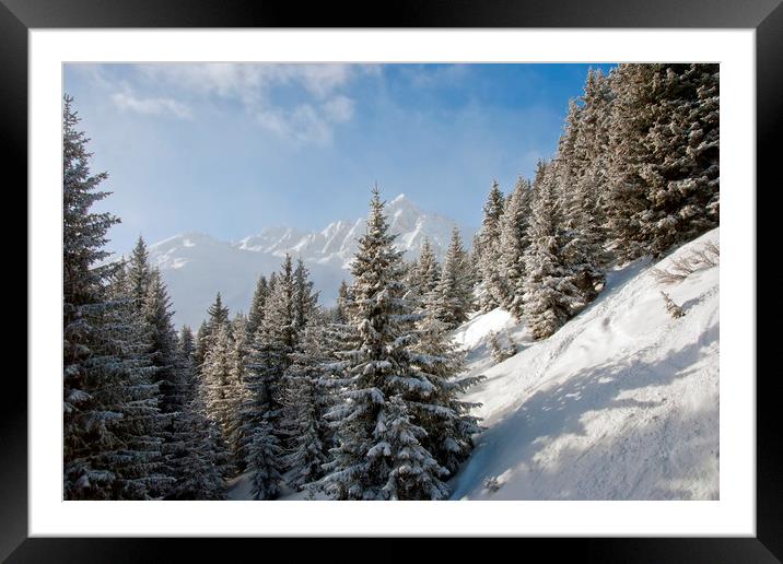 Courchevel 1850 3 Valleys Alps France Framed Mounted Print by Andy Evans Photos