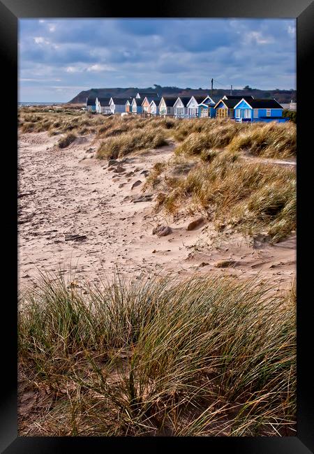 Hengistbury Head Beach Huts Dorset Framed Print by Andy Evans Photos