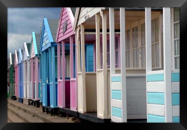 Southwold Beach Huts East Suffolk England UK Framed Print by Andy Evans Photos