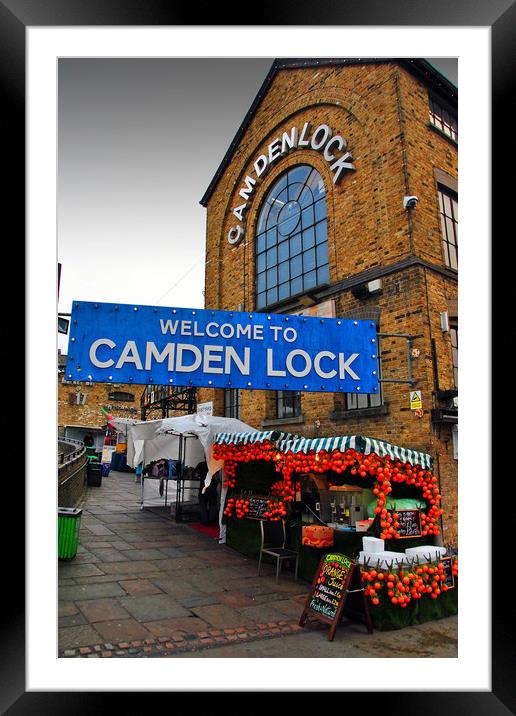 Camden Lock Market London NW1 England Framed Mounted Print by Andy Evans Photos