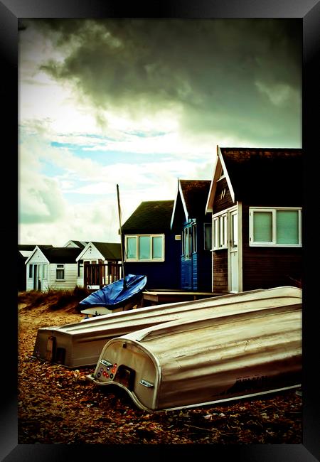 Hengistbury Head Beach Huts Bournemouth Dorset Framed Print by Andy Evans Photos