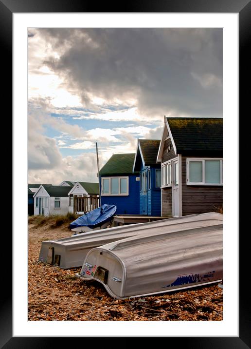Beach huts Hengistbury Head Bournemouth Dorset Framed Mounted Print by Andy Evans Photos