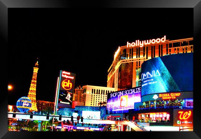 Planet Hollywood hotel Las Vegas Strip America Framed Print by Andy Evans Photos