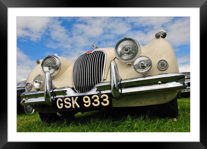 Jaguar Classic Vintage Motor Car Framed Mounted Print by Andy Evans Photos
