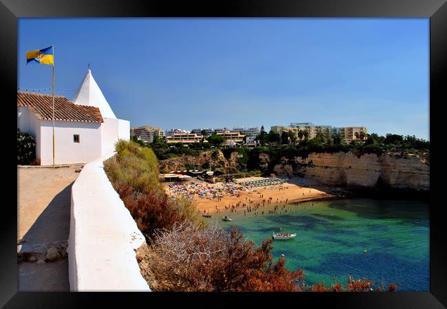 Praia de Nossa Senhora da Rocha Algarve Portugal Framed Print by Andy Evans Photos