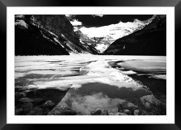 Majestic View of Lake Louise Framed Mounted Print by Andy Evans Photos