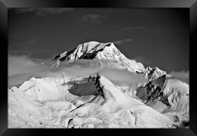 Mont Blanc from Les Arcs French Alps France Framed Print by Andy Evans Photos