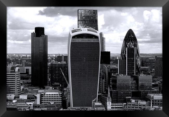 London Cityscape Skyline England UK Framed Print by Andy Evans Photos