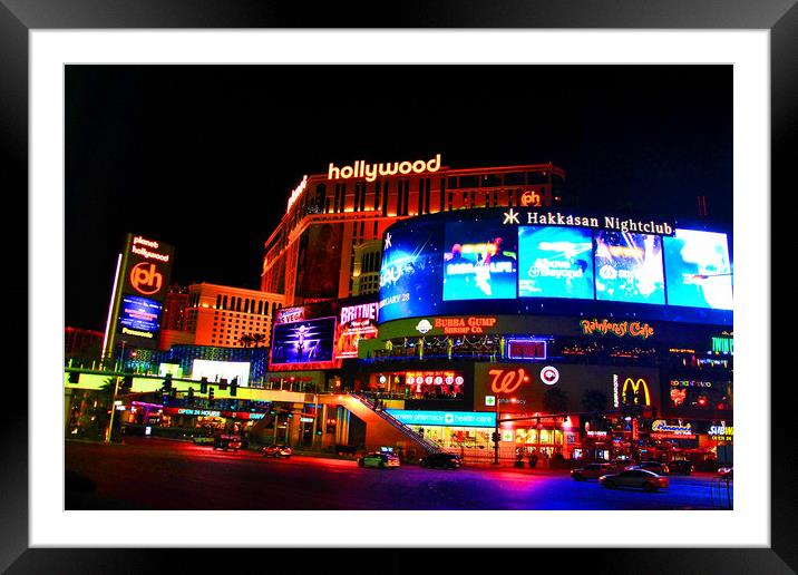 Planet Hollywood Hotel Las Vegas Strip America Framed Mounted Print by Andy Evans Photos