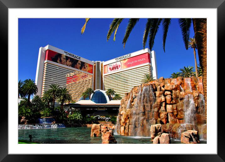 Mirage Hotel Las Vegas United States of America Framed Mounted Print by Andy Evans Photos