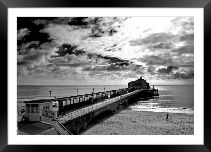 Bournemouth Pier and Beach Dorset England Framed Mounted Print by Andy Evans Photos