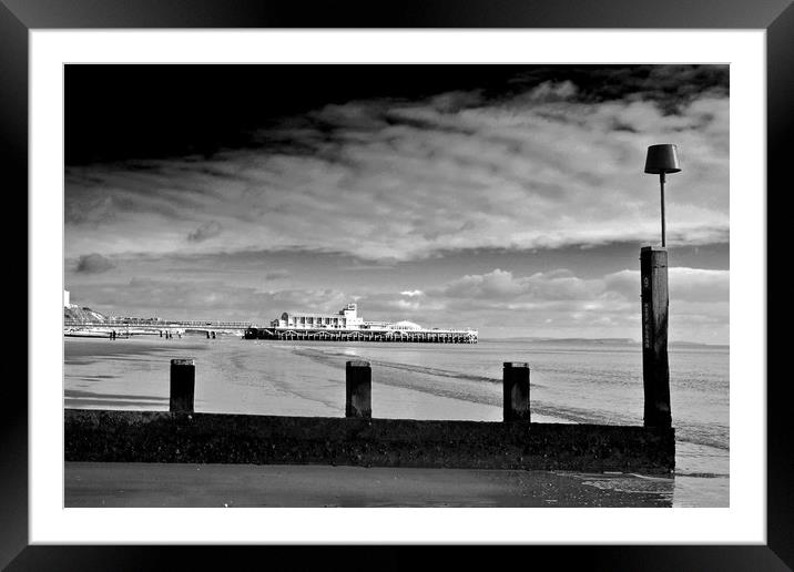 Bournemouth Pier and Beach Dorset England Framed Mounted Print by Andy Evans Photos