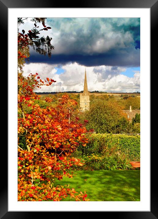 St John the Baptist Church Burford Cotswolds Framed Mounted Print by Andy Evans Photos