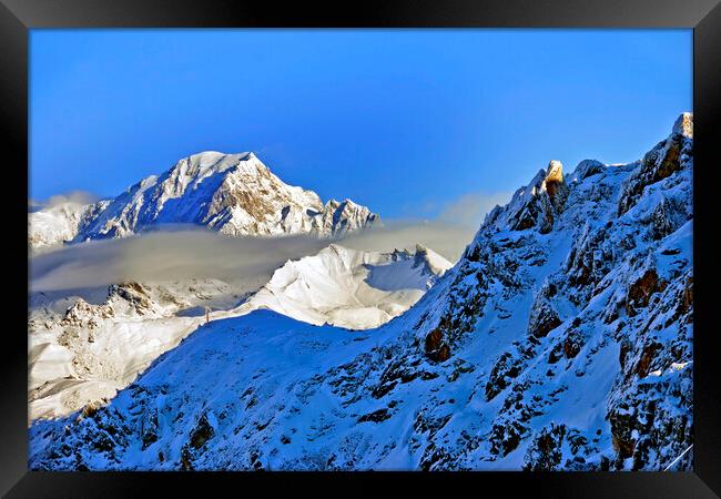 Mont Blanc Les Arcs French Alps France Framed Print by Andy Evans Photos