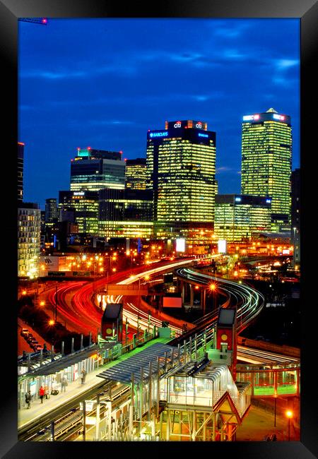 East India Dock Station Canary Wharf London Framed Print by Andy Evans Photos