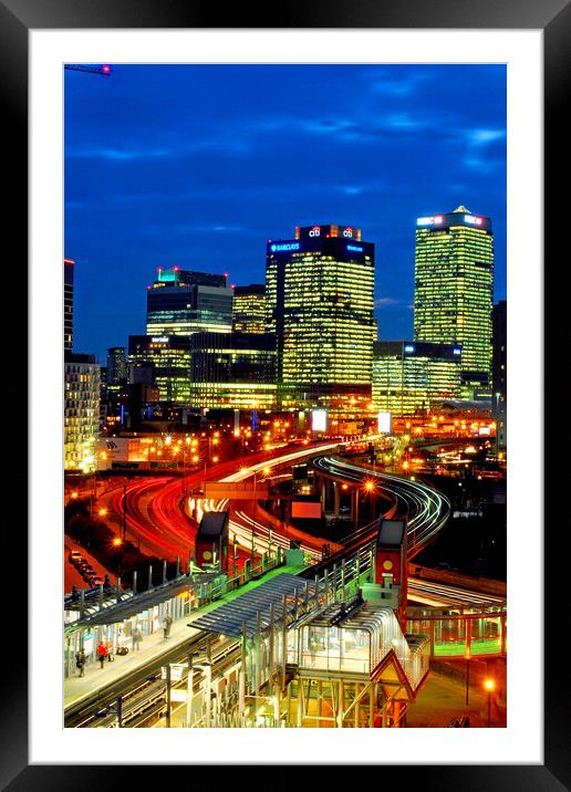 East India Dock Station Canary Wharf London Framed Mounted Print by Andy Evans Photos