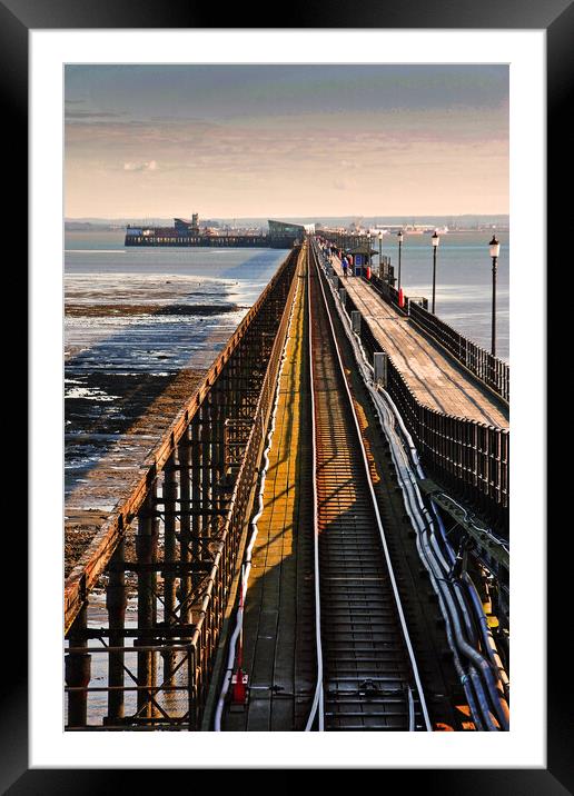 Southend on Sea Pier Essex England Framed Mounted Print by Andy Evans Photos