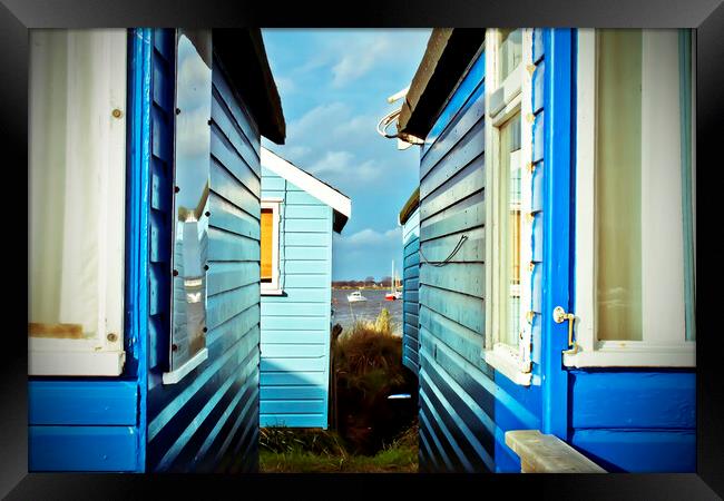 Beach Huts Hengistbury Head Dorset England UK Framed Print by Andy Evans Photos