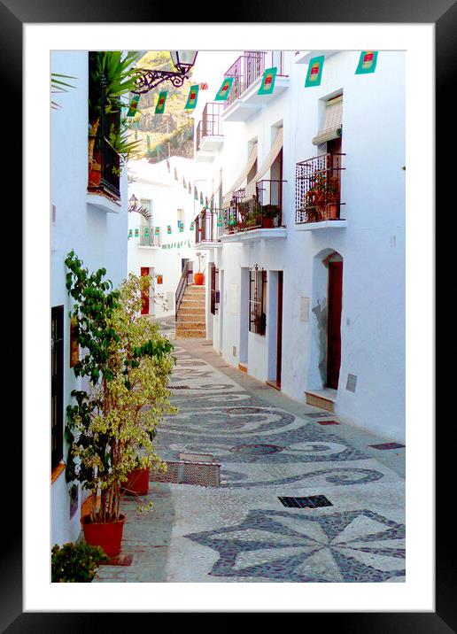 Frigiliana Andalucia Costa Del Sol Spain Framed Mounted Print by Andy Evans Photos