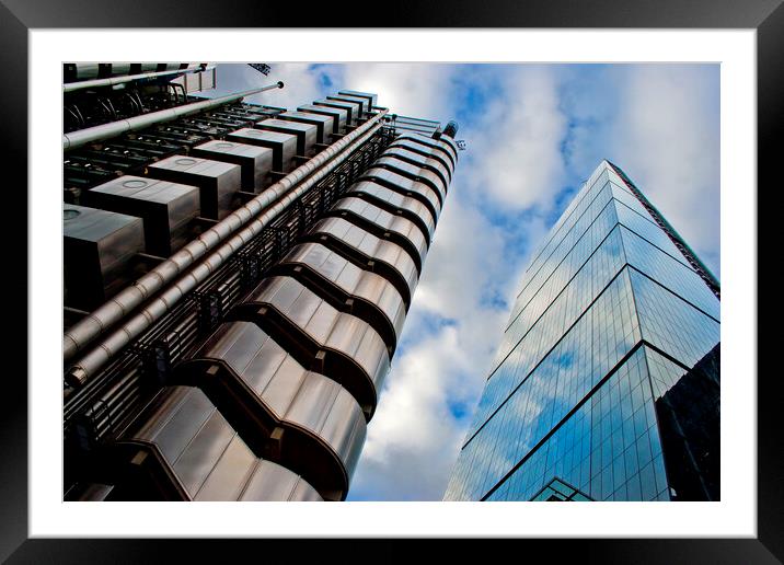 Lloyds Of London And Leadenhall Building England Framed Mounted Print by Andy Evans Photos