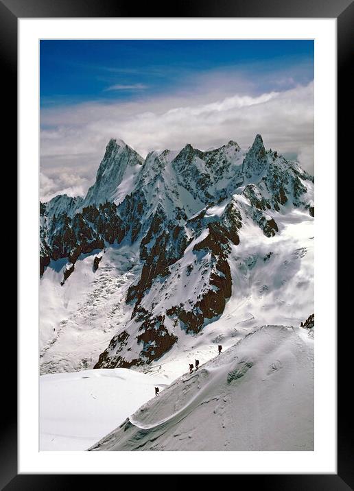 Chamonix Aiguille du Midi Mont Blanc Massif French Alps France Framed Mounted Print by Andy Evans Photos