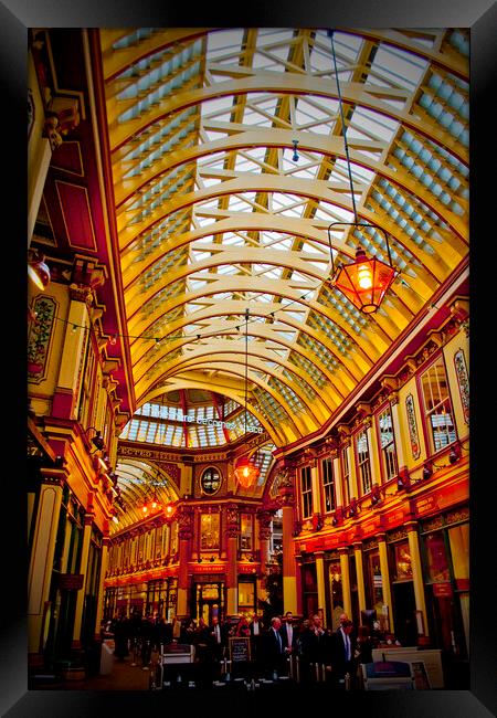 The Vibrant History of Leadenhall Market Framed Print by Andy Evans Photos