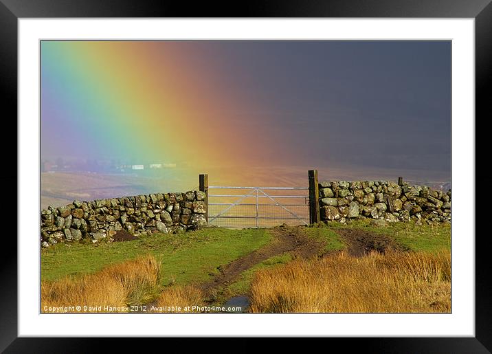 Rainbow Gate Framed Mounted Print by David Hancox